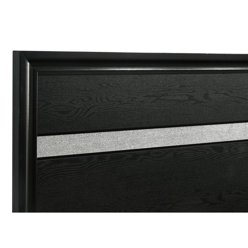 Large Picture of Coaster Furniture Miranda 206361Q 51-inch Wood Queen Storage Panel Bed - Black