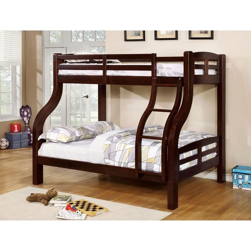 Large Picture of Furniture of America Solpine CM-BK618EX Twin/Full Bunk Bed