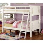 Furniture of America Spring Creek CM-BK602T-WH-BED Twin over Twin Bunk Bed