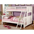 Furniture of America Spring Creek CM-BK604WH Twin XL/Queen Bunk Bed