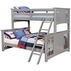 Furniture of America Spring Creek CM-BK604GY-BED Twin over Queen Bunk Bed