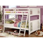 Furniture of America Spring Creek CM-BK603WH-BED Full over Full Bunk Bed