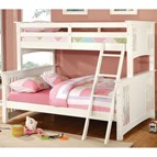 Furniture of America Spring Creek CM-BK602F-WH-BED Twin over Full Bunk Bed