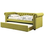 Furniture of America Leanna CM1027GR-BED Twin Daybed with Trundle Bed (Lemongrass)