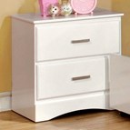 Furniture of America Prismo CM7941WH-N 2-Drawer Nightstand (White)