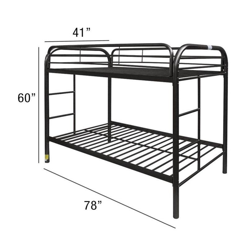 Large Picture of Acme Furniture Thomas 02188BK Twin/Twin Bunk Bed