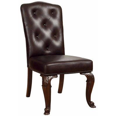 Furniture of America Bellagio CM3319L-SC-2PK Leatherette Side Chair