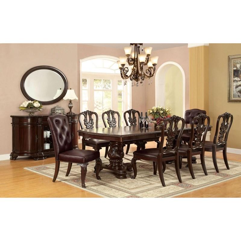 Large Picture of Furniture of America Bellagio CM3319L-SC-2PK Leatherette Side Chair