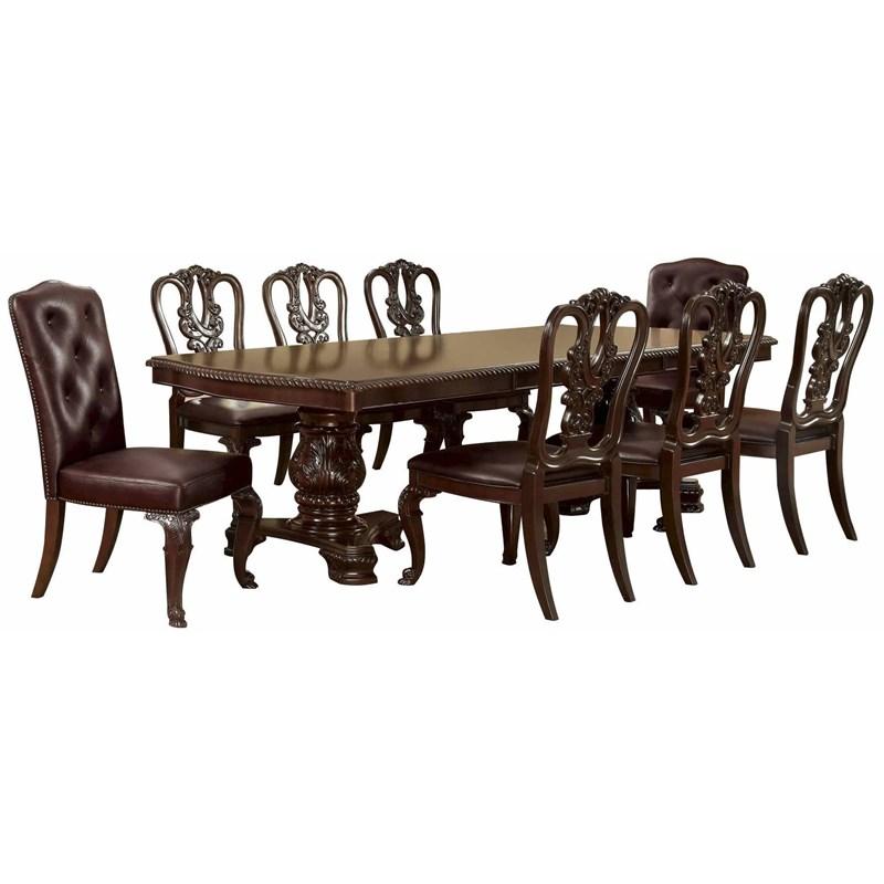 Large Picture of Furniture of America Bellagio CM3319W-SC-2PK Wooden Side Chair