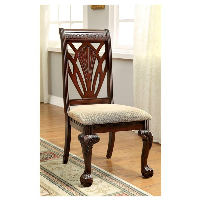 Large Picture of Furniture of America Petersburg I CM3185SC-2PK Dining Side Chair
