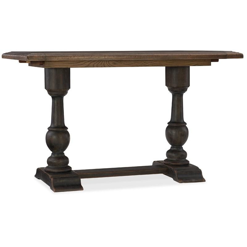 Hooker Furniture 5960-75206-BRN Balcones 60in Friendship Table with 2-12in Leaves