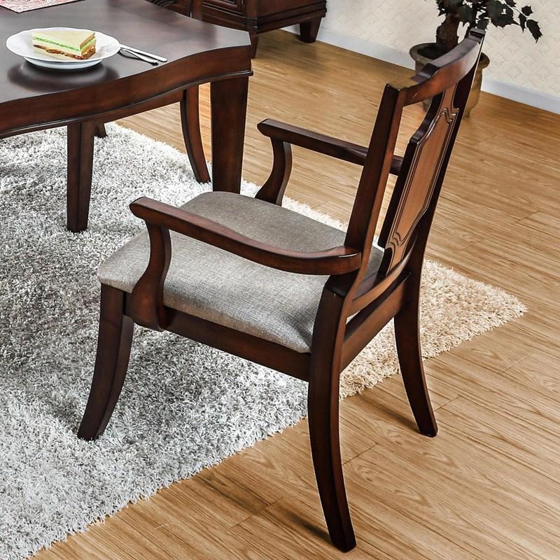 Large Picture of Furniture of America Stevensville CM3875AC-2PK Dining Armchair