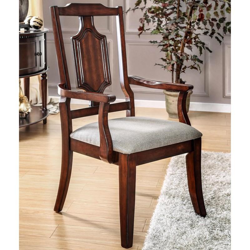 Large Picture of Furniture of America Stevensville CM3875AC-2PK Dining Armchair