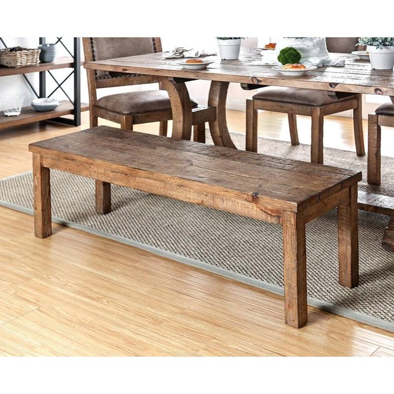 Large Picture of Furniture of America Gianna CM3829BN-W Wooden Bench