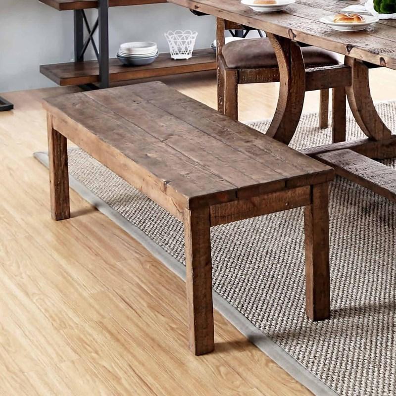 Large Picture of Furniture of America Gianna CM3829BN-W Wooden Bench