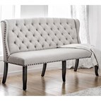 Furniture of America Sania CM3324BK-BNL 3-Seater Love Seat Bench
