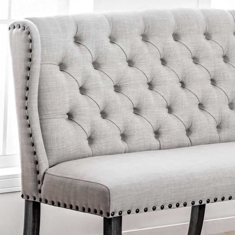 Large Picture of Furniture of America Sania CM3324BK-BNL 3-Seater Love Seat Bench