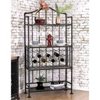 Furniture of America Brixton II CM-AC6461 Wine Rack with Foldable Table