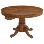 Coaster Furniture Mitchell 100951 Round Dining and Billiard Poker Game Table - Amber