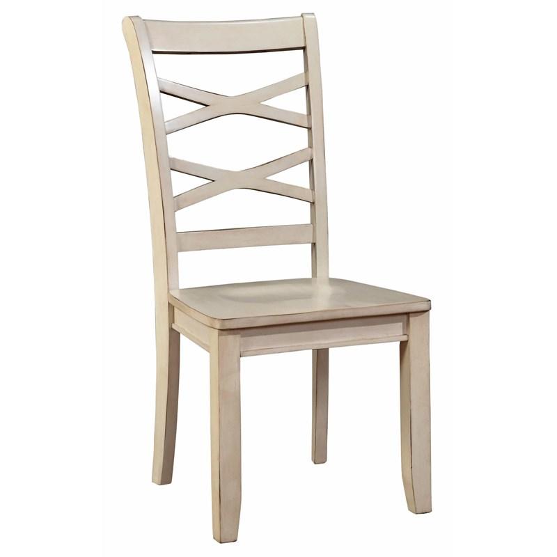 Large Picture of Furniture of America Giselle CM3528WH-SC-2PK Dining Side Chair
