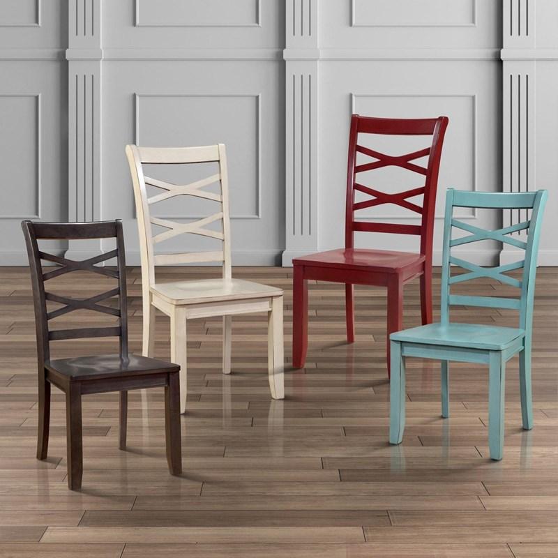 Large Picture of Furniture of America Giselle CM3528WH-SC-2PK Dining Side Chair