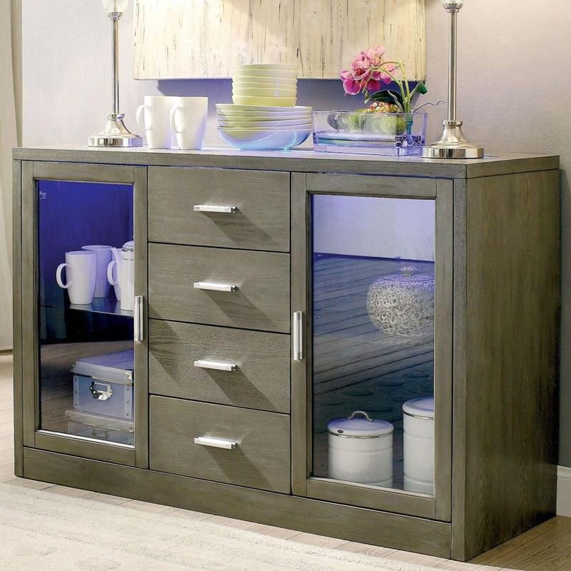 Furniture of America Luminar CM3559GY-SV Server