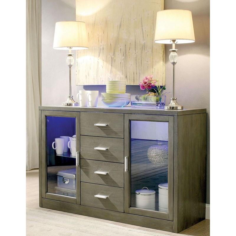 Large Picture of Furniture of America Luminar CM3559GY-SV