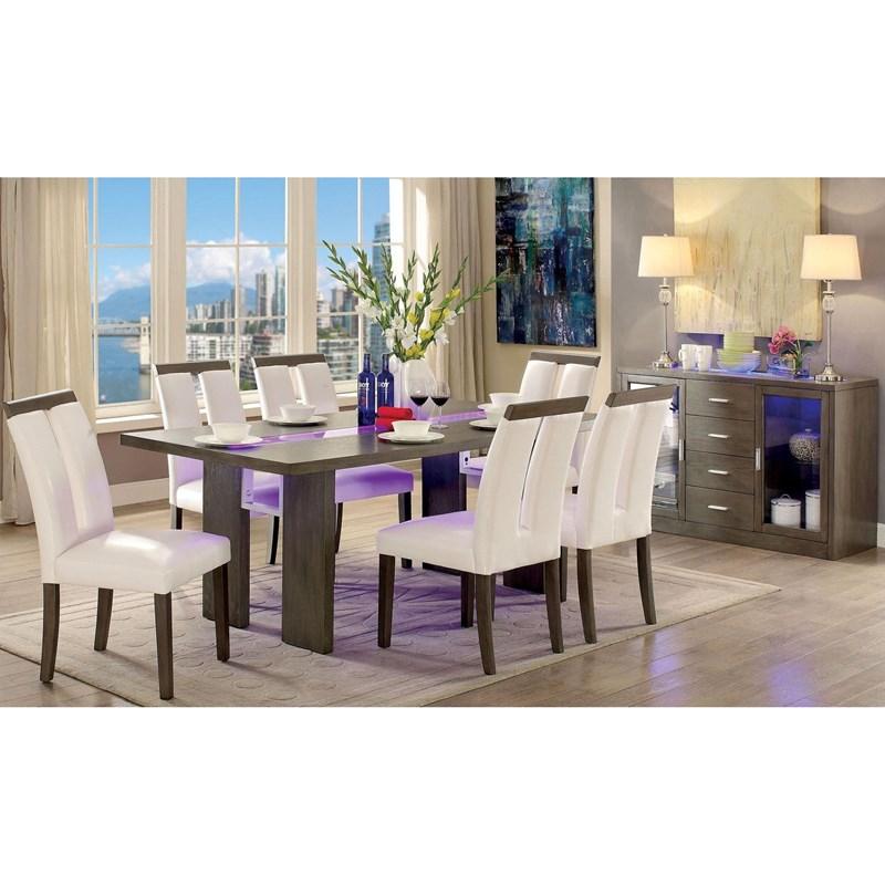 Large Picture of Furniture of America Luminar CM3559GY-SV