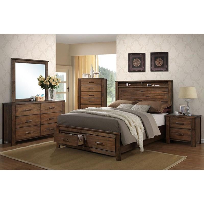 Poundex Beds F9329Q Queen Panel Bed with Storage (Queen) from Lau's  Furniture and Decor