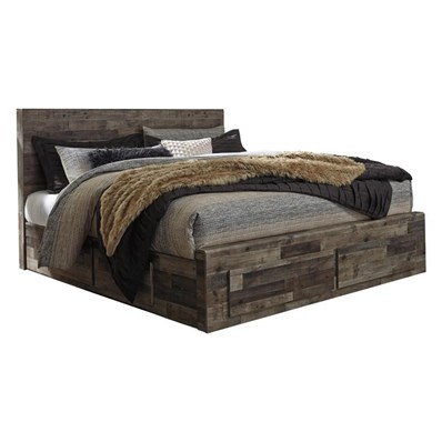 Benchcraft Derekson B200B12 King Panel Bed with 6 Storage Drawers