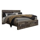 Benchcraft Derekson B200B14 King Panel Bed with 2 Storage Drawers