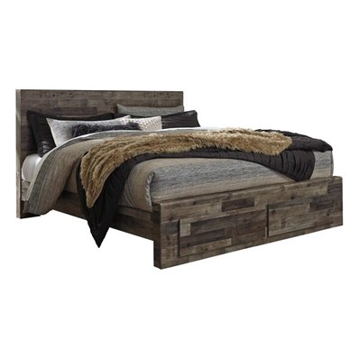Benchcraft Derekson B200B14 King Panel Bed with 2 Storage Drawers