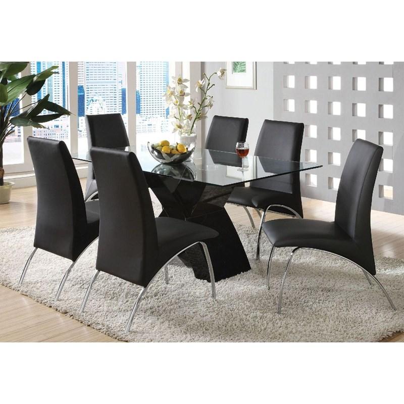 Large Picture of Furniture of America Wailoa CM8370BK-SC-2PK Side Chair
