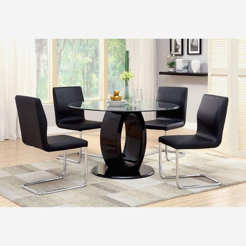 Large Picture of Furniture of America Lodia CM3825BK-RT-TABLE Dining Table