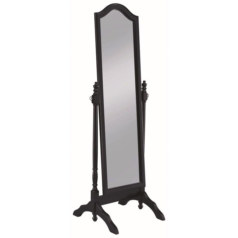Large Picture of Coaster Furniture Cabot 950801 Wood Adjustable Full Length Cheval Mirror - Black
