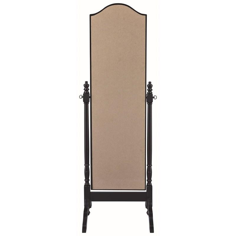 Large Picture of Coaster Furniture Cabot 950801 Wood Adjustable Full Length Cheval Mirror - Black