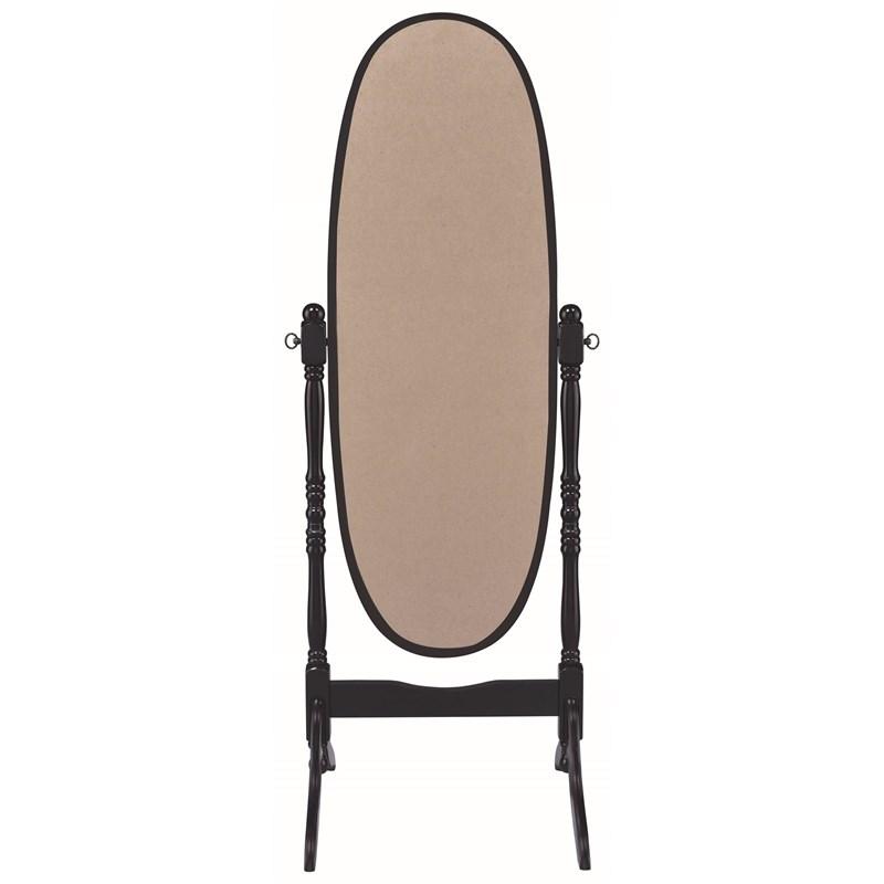 Large Picture of Coaster Furniture Foyet 950803 Wood Adjustable Full Length Cheval Mirror - Black