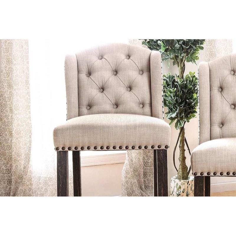 Large Picture of Furniture of America Sania CM3324BK-BCW-2PK Bar Chair