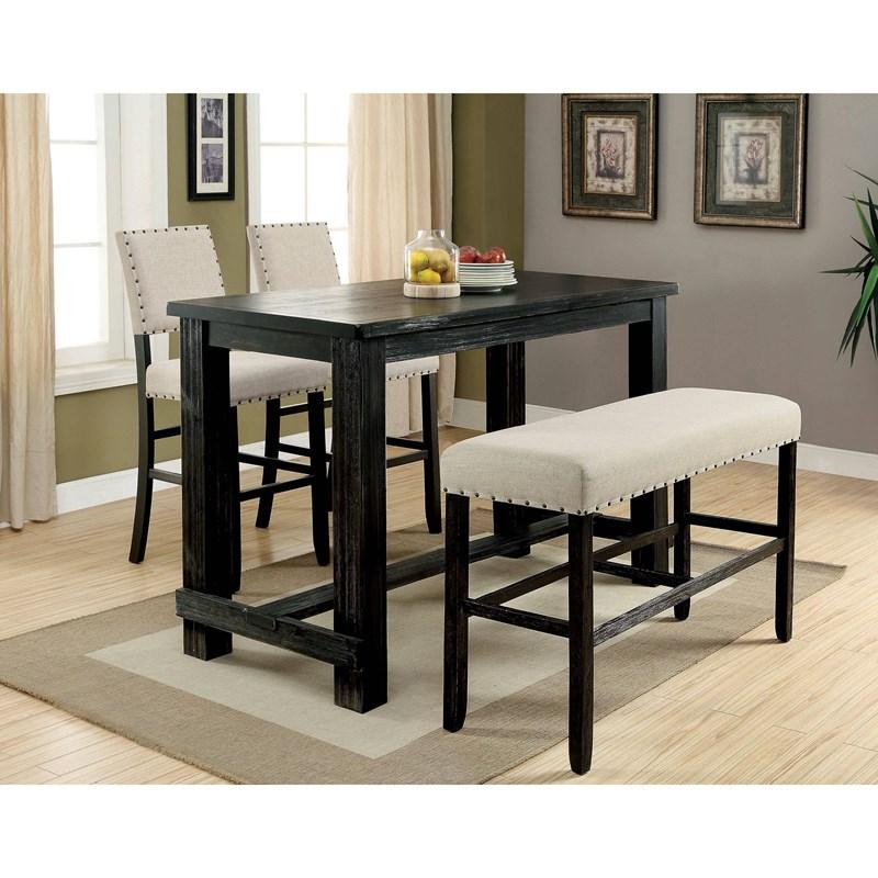 Large Picture of Furniture of America Sania CM3324BK-BC-2PK Bar Chair