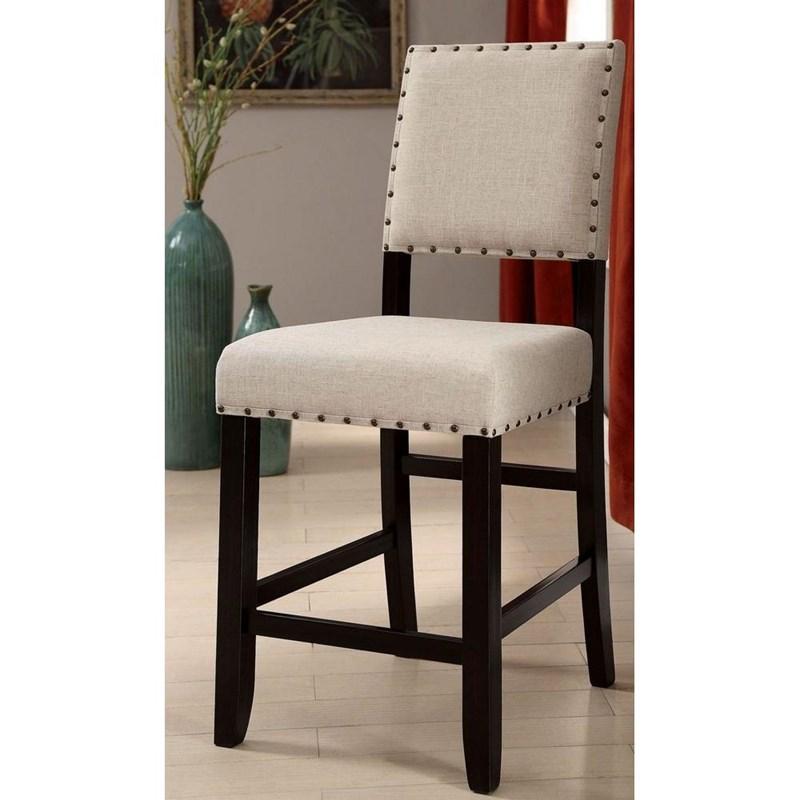 Large Picture of Furniture of America Sania CM3324BK-PC-2PK Counter Height Chair