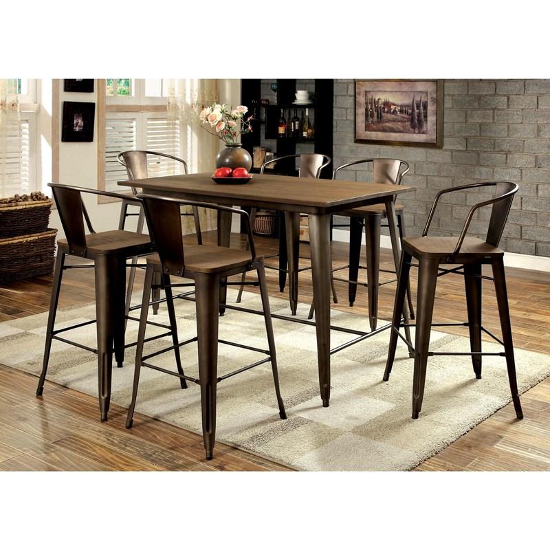 Large Picture of Furniture of America COOPER II CM3529PC-2PK Counter Height Chair