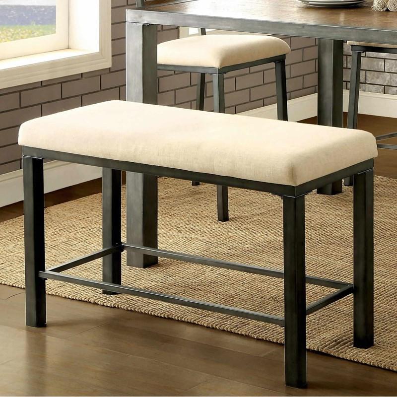 Large Picture of Furniture of America Jazlyn II CM3686PBN Counter Height Bench