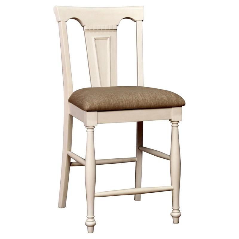 Large Picture of Furniture of America Sabrina CM3199WC-PC-2PK Counter Height Chair