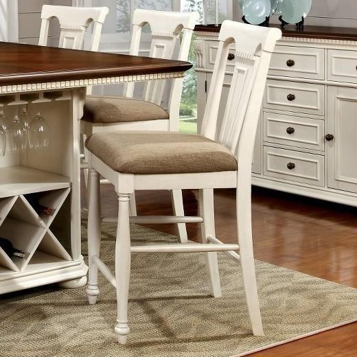 Large Picture of Furniture of America Sabrina CM3199WC-PC-2PK Counter Height Chair