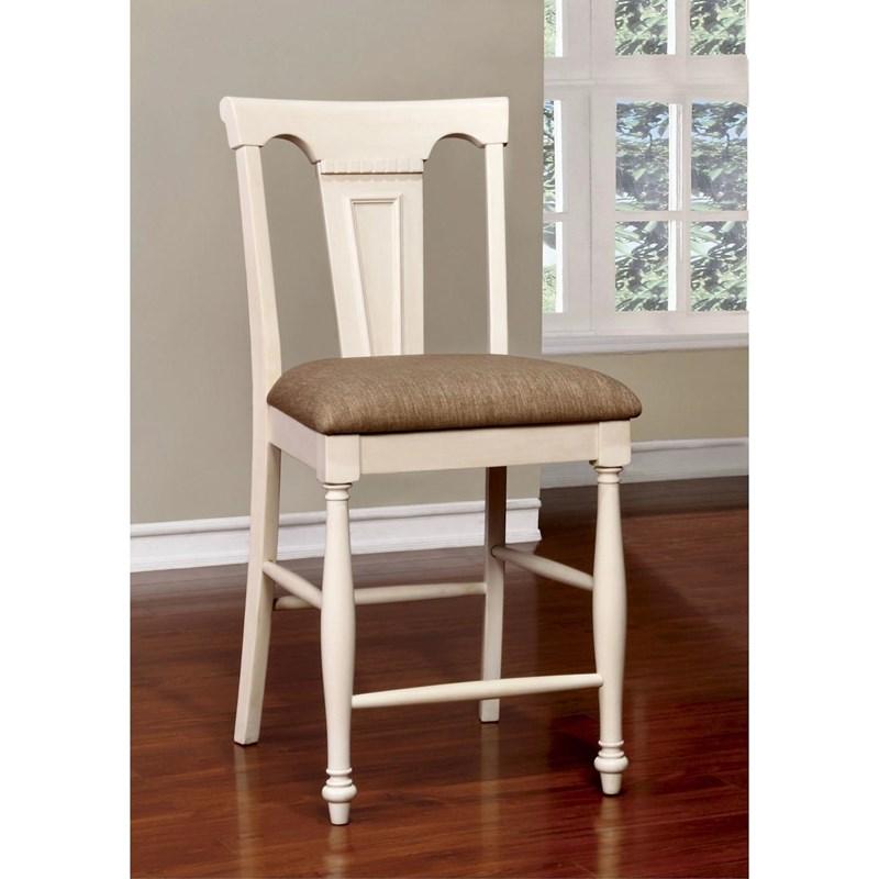Large Picture of Furniture of America Sabrina CM3199WC-PC-2PK Counter Height Chair