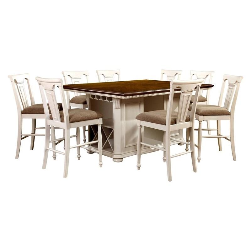 Large Picture of Furniture of America Sabrina CM3199WC-PC-2PK Counter Height Chair