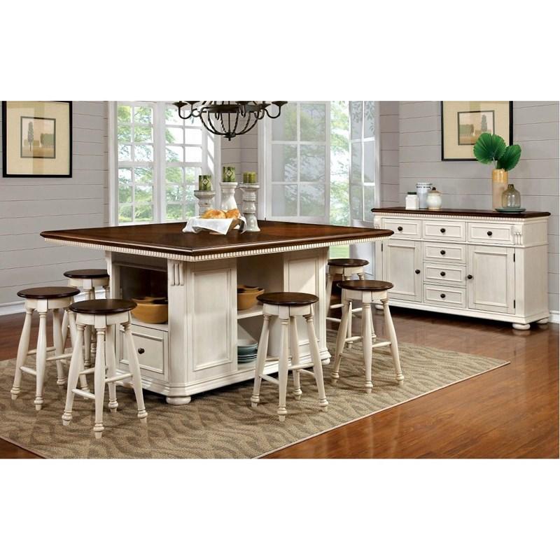 Large Picture of Furniture of America Sabrina CM3199WC-ST-2PK Counter Height Stool