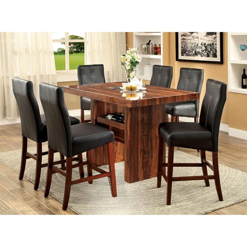 Large Picture of Furniture of America Bonneville CM3824PC-2PK Counter Height Chair