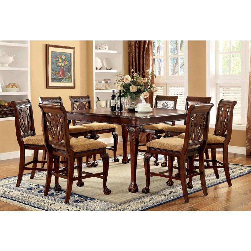 Large Picture of Furniture of America Petersburg CM3185PT Counter Height Table
