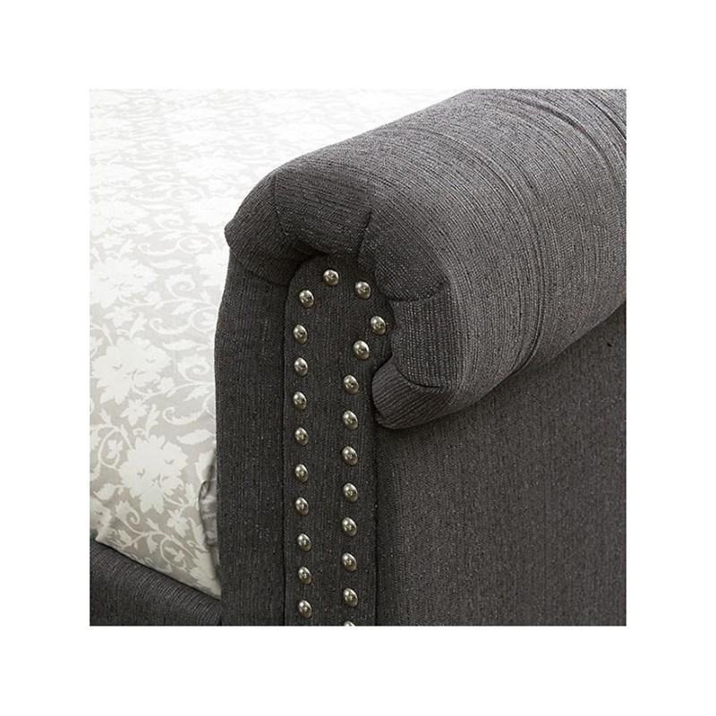 Large Picture of Furniture of America Leanna CM1027GY-BED Queen Daybed with Trundle Bed (Gray)